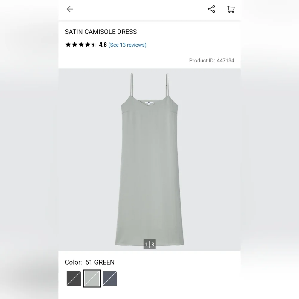 Uniqlo silk slip dress - Picture 7 of 7